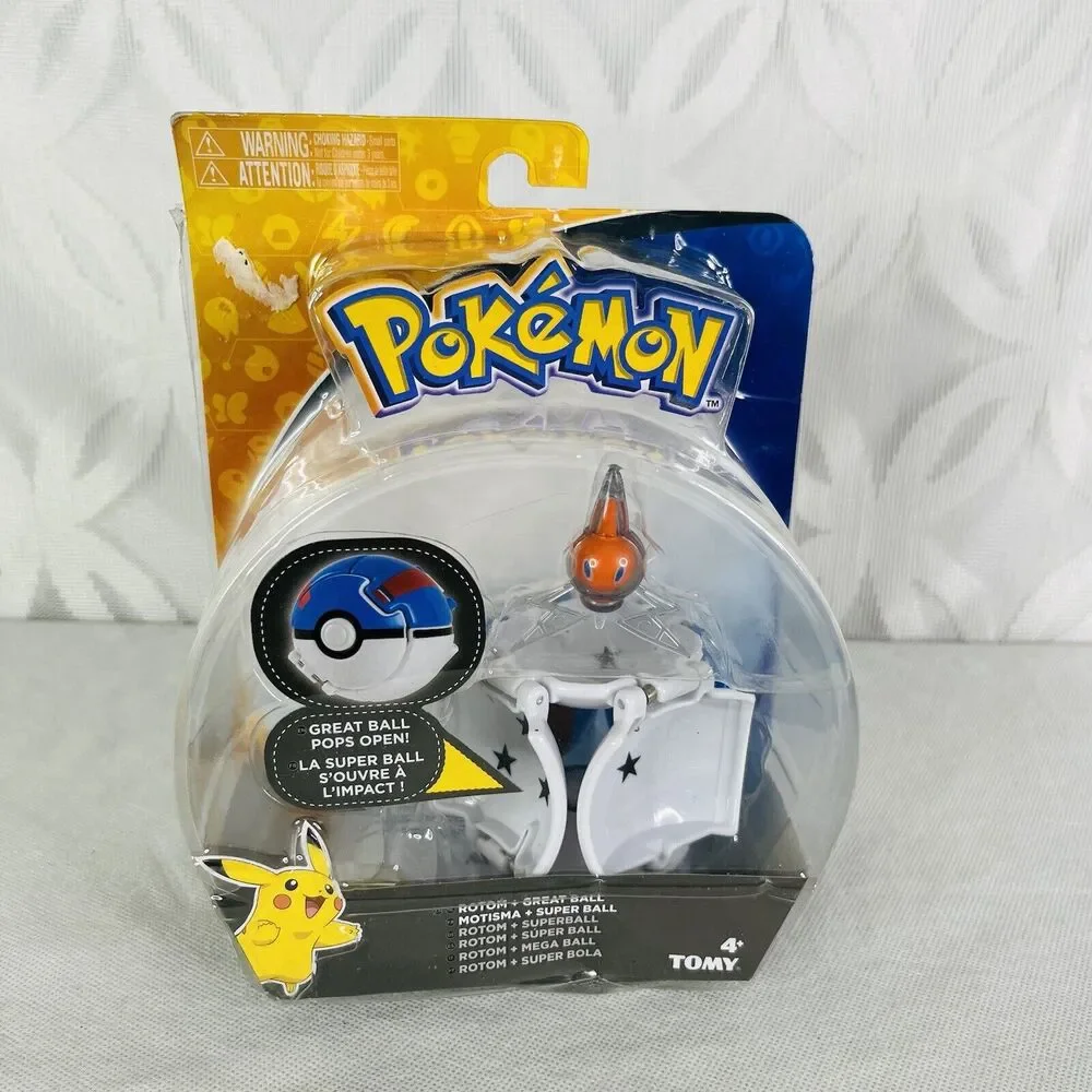 Tomy Pokemon Throw‎ 'n' Pop Pokeball Rotom & Great Ball Figure Set